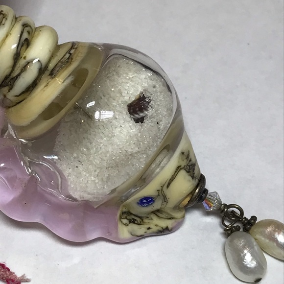 Glass shell sand pendant artisan - Picture 8 of 10